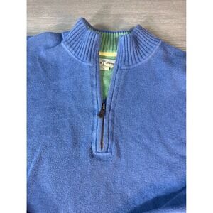 Tommy Bahama Mens Blue 100% Cotton 1/4 Zip Sweater Pullover XL